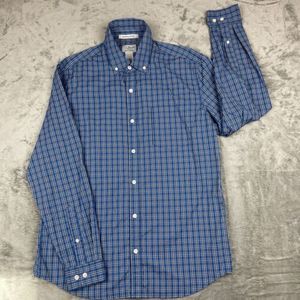 LL Bean‎ Performance Shirt Long Sleeve Blue Slightly Fitted Button Up Mens M REG